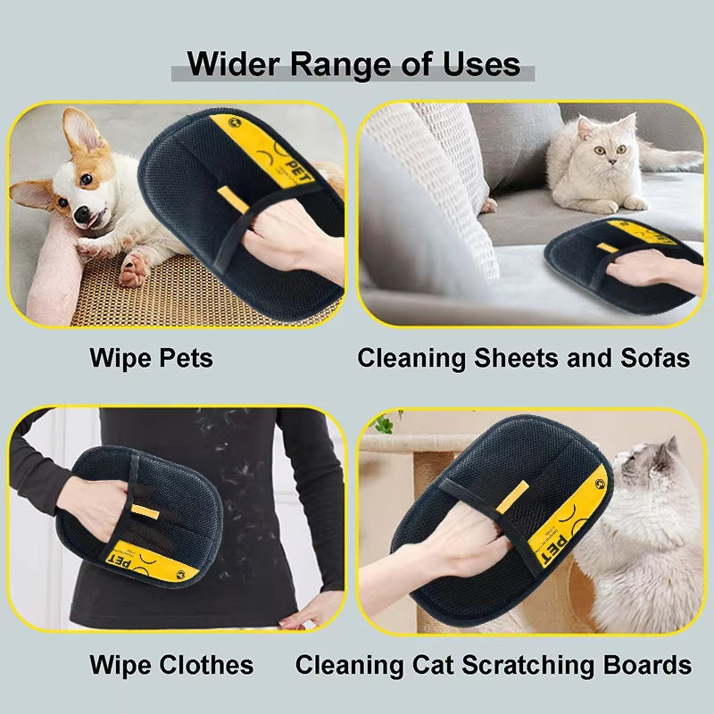 Pet Hair Remover Grooming Gloves