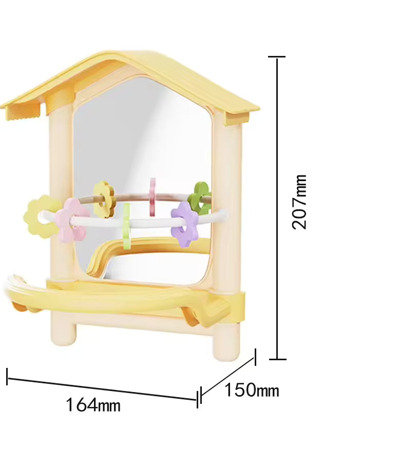 Parrot Cage Mirror Toy