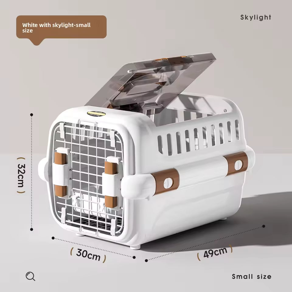Portable Pet Travel Carrier with Wire Door