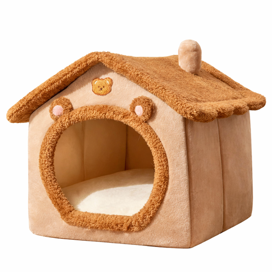 Winter Cozy Folding Pet House Bed