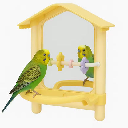 Parrot Cage Mirror Toy