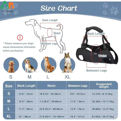 Adjustable Dog Lift Harness