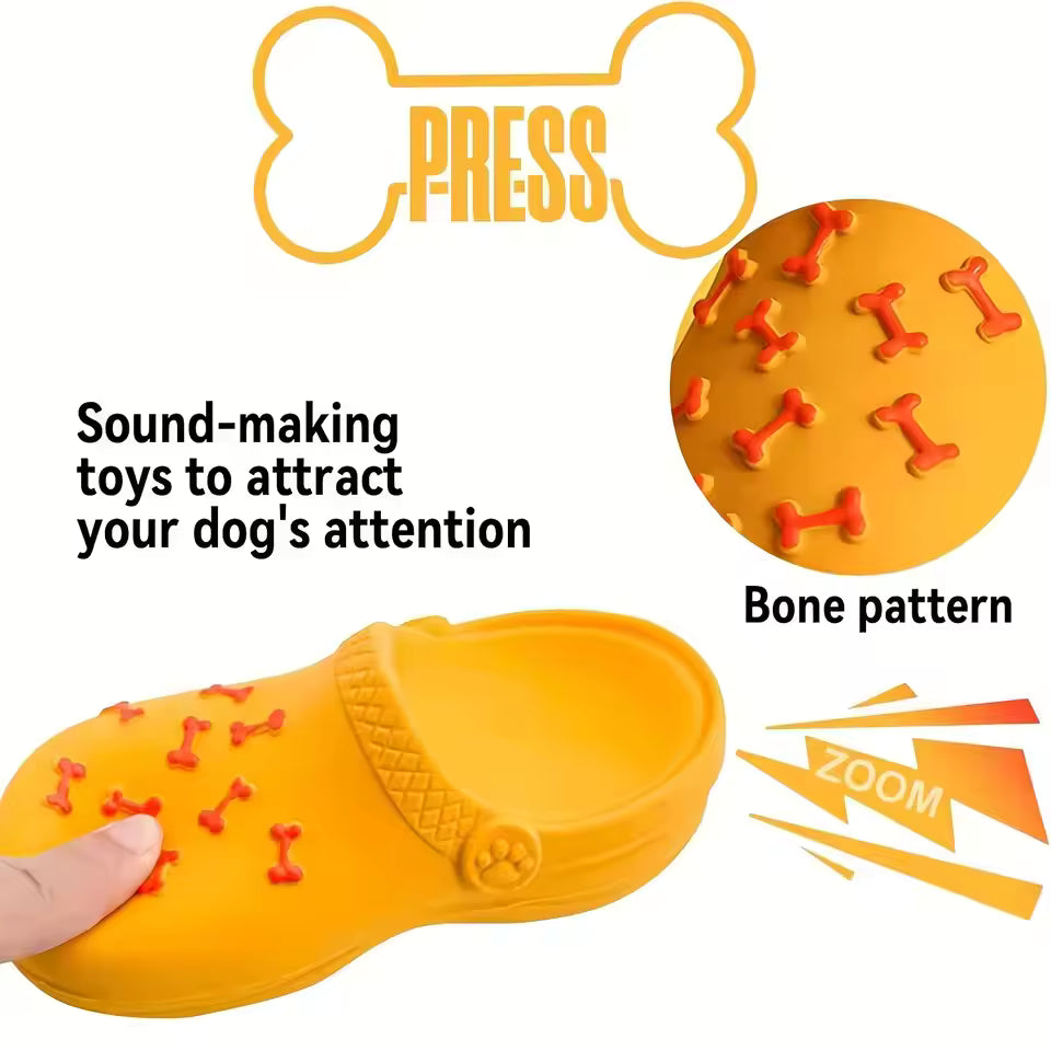 Squeaky Slipper Dog Toy