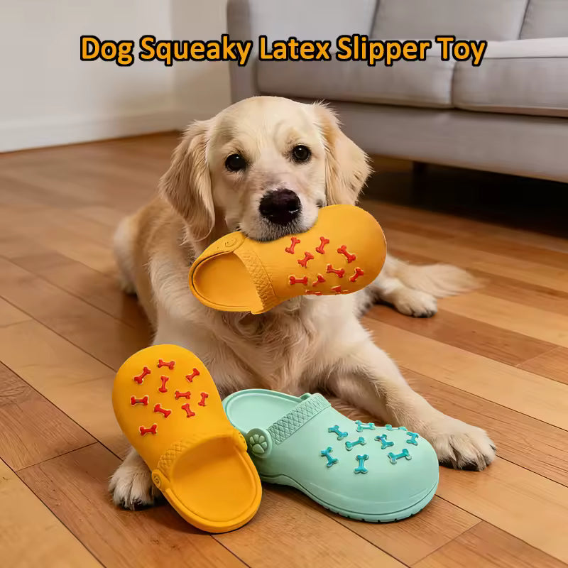 Squeaky Slipper Dog Toy