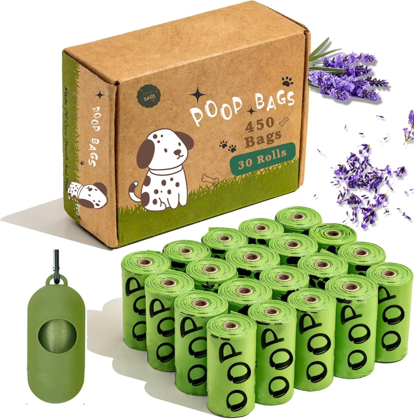 EPI Biodegradable Dog Poop Bags with Lavender Scent