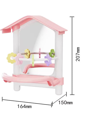 Parrot Cage Mirror Toy