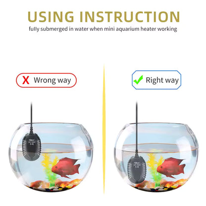 Mini Adjustable Aquarium Heater with Digital Display