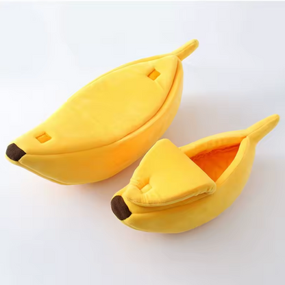 Banana-Shaped Cat Bed – Cozy & Fun Multicolor Pet Cushion