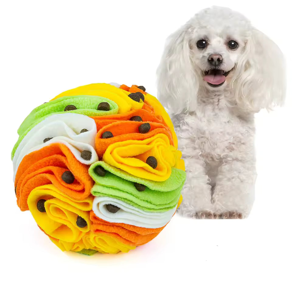 Interactive Felt Ball Dog Toy – Mental Stimulation & Nose Work