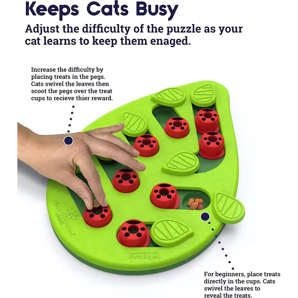 Rainy Day Interactive Cat Puzzle – Treat & Scratcher Toy
